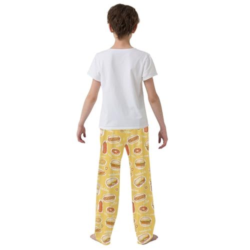 ZZKKO Colorful Fast Food Pattern Boys Pants for Kids Jogger Pants with Pockets S-XL3