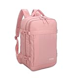 RAYKONG Mochila Cabina Ryanair 40x20x25cm (20L) | Mochila Viaje Avion Impermeable Compatible con Portátil 14 Pulgadas con Orificio de cable | Equipaje mano Alta Resistencia|Mochila Multiuso| Rosa