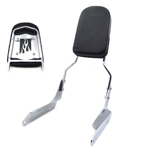 Barre Sissy custom et dossier cuir pour voyages à moto VLX600 Shadow