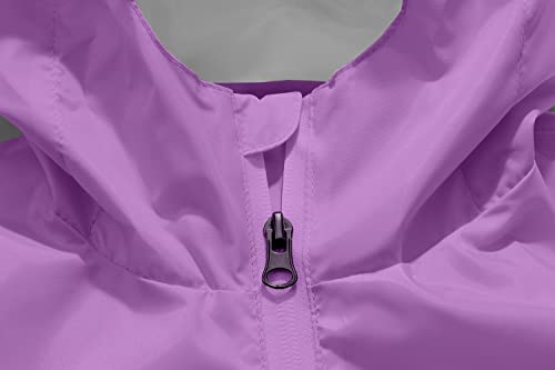 Image of Boys Girls Rain Jackets Lightweight Waterproof Hooded Raincoat Lined Windbreakers for Kids