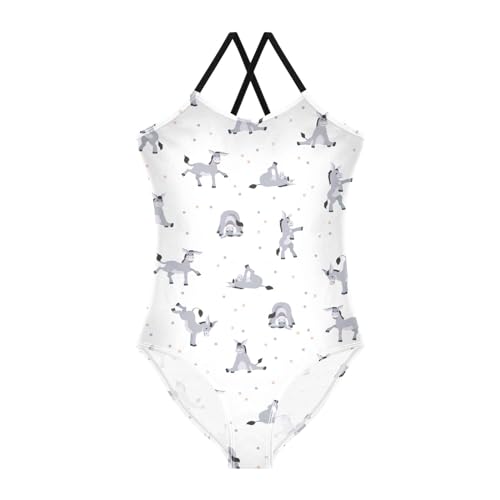 Image of Ollabaky Girls One Piece Swimsuit Bathing Suit Beachwear 3-10T