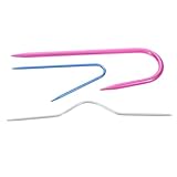 UTHCLO 3stücke Teiliges U-förmiges Zopfnadel-set Häkelnadeln Mit Großem Öhr Für Kreative Strickmuster Für Anfänger Und Fortgeschrittene Langlebig Und Einfach Zu Handhaben