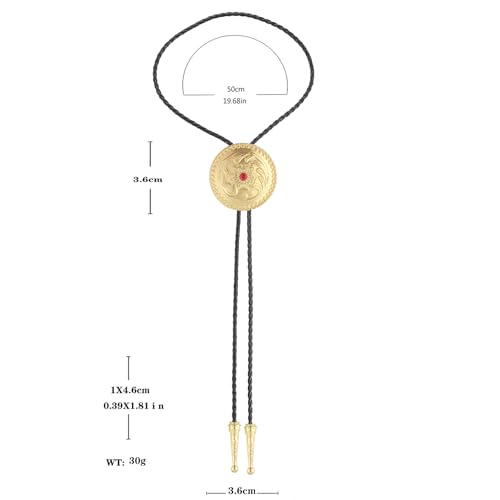 Image of Jeilwiy Bolo Tie for Men, Western Bolero Tie Cowboy Ties Native American Cowgirl Bolo Tie Accessories for Men Women