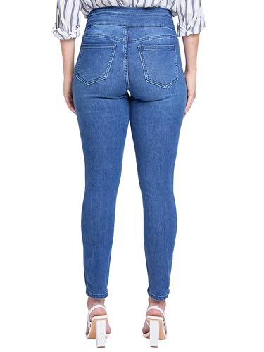 Royalty For Me Womens Women's High Rise 3 Button Stacked Waistband Skinny Sustainable Jean3