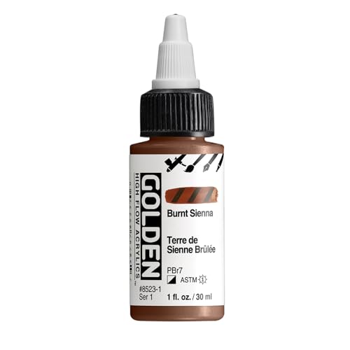 High Flow Acrylic Golden Burnt Sienna pour dessiner sur carnet de voyage