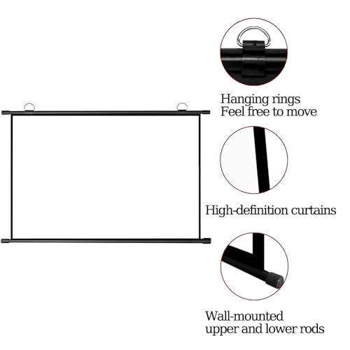 Pantalla Manual Proyector 72" 4:3 Para Cine en Casa miniatura 4