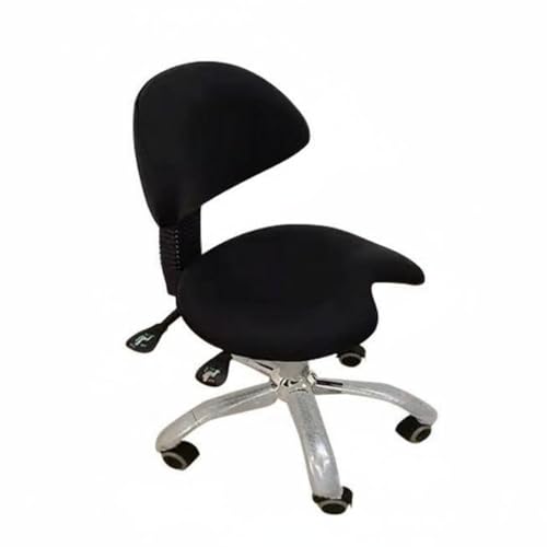 predolo Taburete de Odontólogo con Respaldo Giratorio 360° Silla de Estética Ajustable Mobiliario Profesional para Odontólogos, Clínica Odontológico, Azul Cielo