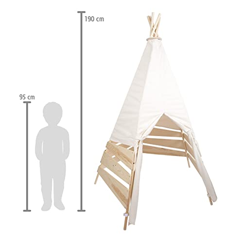 Small Foot Esterni Tipi In Legno E Tessuto, Spaziosa Tenda Da Gioco Per Il Giardino, Per Bambini Dai 2 Anni In Su, 12405 Toys - 3