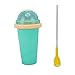Cryfokt Vaso para Hacer Granizados, Taza Mágica de Batidos Quick Frozen Taza de Enfriamiento de Silicona Enfriador de Verano, Heladera Casera Reutilizable para Batidos de Leche por la Familia(Verde)