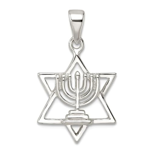 Pendentif étoile de David Judaica en argent, cadeau religieux femme spirituel