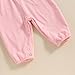 Mubineo Toddler Baby Girl Boy Summer Fall Clothes Basic Plain Romper Jumpsuit Short Sleeve Rompers Cute Newborn Outfits (Pink, 3-6 Months)