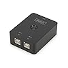 DIGITUS DA-70135-2 USB 2.0 Sharing Switch – 2 PC’s – Slechts 1 eindapparaat – USB-schakelaar met één druk op de knop…