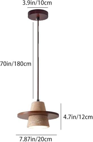 Lámpara de techo de madera maciza para iluminar pasillo y comedor 2