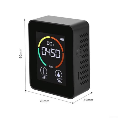 Monitor de calidad del aire digital con sensor de CO2, humedad y temperatura 8