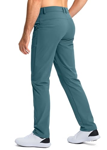 Image of Pudolla Men's Golf Pants Stretch Work Dress Comfy Pants 30 inch /32 inch /34 inch Lightweight Quick Dry Casual Slacks Trousers with Pockets