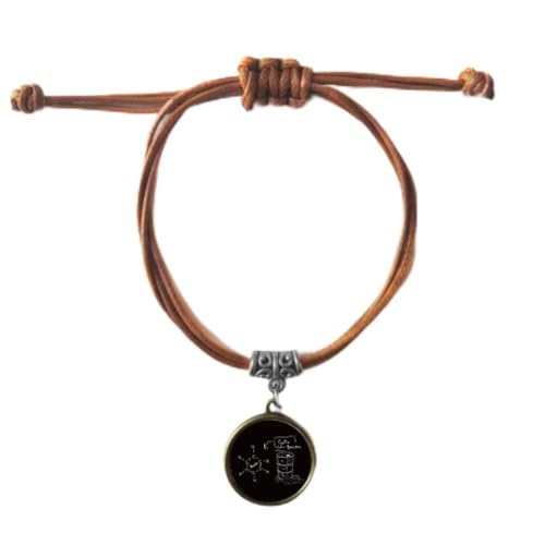 Formules chimiques bracelet en cuir pour couple d'amoureux de science