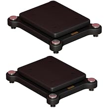 2 Floors Subwoofer Isolation Stand,Speaker Isolation Feet Platform,Riser Stabilizer Base,with Fixed Copper Nail, for Standard Speaker Color Black, Size 33x38cm