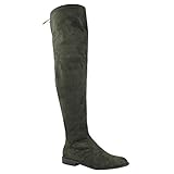 Yoki Women's Anora Fashion Boot, Olive, 10 M US