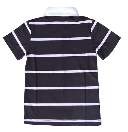 Sephlinnn Droc - Dimond Midnight Black and White Boys Polo Shirt (12-14)