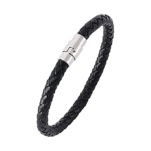 Yellow Chimes Casual Band Collection Strand Bracelet for Men (Black)(YCFJBR-53BAND-BK)