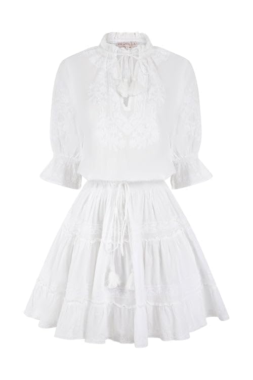 Island Trends Pranella Amar Dress Cover Up - White