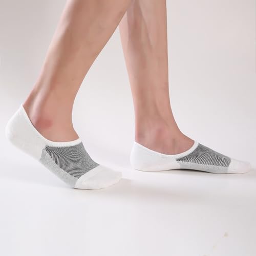 Image of WANDER No Show Socks Mens 7 Pair Thin Non Slip Invisible Cotton Durable Sox