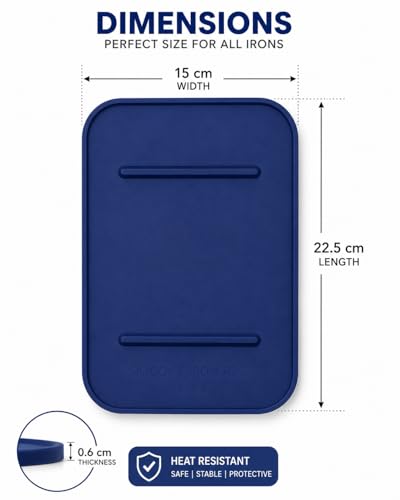 Image of ZENITH Steam Iron Protective Rest Pad, Felt pad, Heat Resistant Iron Tray Mat, 22.5 x 15 cm,Suitable for all types of Household and Industrial Irons like silver star ES 300L etc. Blue (1pc)