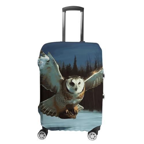 Flying Owl Printed Luggage Cover Protector, Fits 18-32 Inch Luggage