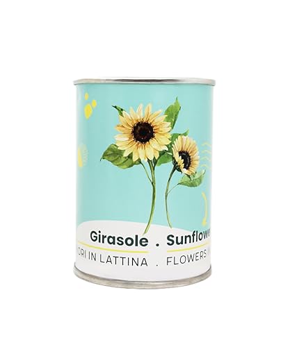 iGreen Fiori in Lattina - Kit Coltivazione Fiore (Girasole) - Idea Regalo Ecosostenibile - 100% Made in Italy - Lattina in Alluminio con Semi di Pianta o Fiore Decorativo e Riciclabile