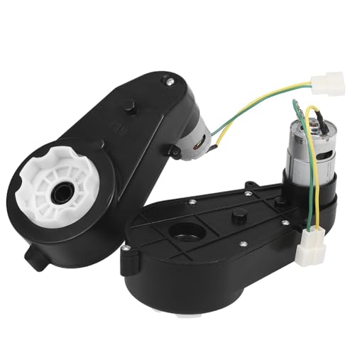 VENEKA 2 Piezas para Niños Que Viajan en el Automóvil Caja de Cambios 550 Motor de 12 V Motor Eléctrico de 40000 RPM con Caja de Cambios Motor de CC RS550 de Alta Velocidad Combinación