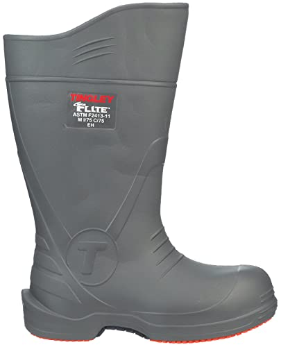 Tingley Flite 28259 Safety Toe Knee Boot with Safety-Loc Outsole, Mens 9 / Womens 11, Gray/Orange