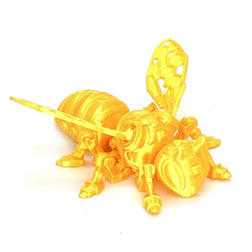 DEFORAGE 3D Printed Cyberpunk Bee Garden Statue (Gold)