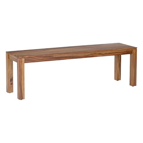 Image of Royaloak Terence Wooden 6 Seater Dining Table Set with Bench and Chairs| Sheesham Wood | CNC Design Elements | Solid Wooden Legs | Modern Design |Spacious Seating for Six | Durable and Sturdy Build