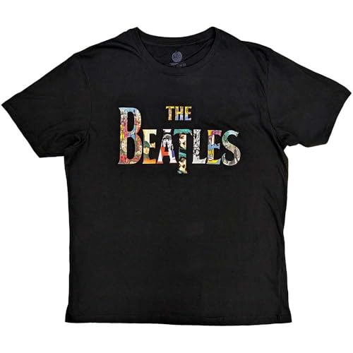 The Beatles T Shirt Drop T Band Logo Noir Unisexe Vêtement Coton Confort