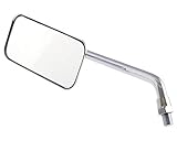 Chopper Rückspiegel Spiegel Links RECTANGULAR Chrom M10 x 1,25 Motorrad