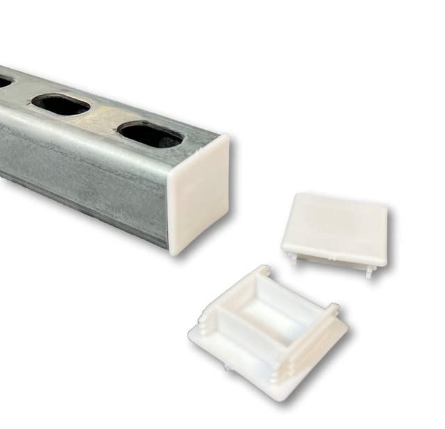 (Customize quantity) Plastic Safety PVC Style Low Profile End Caps for Unistrut Channel 1-5/8" X 1-5/8" inch WHITE