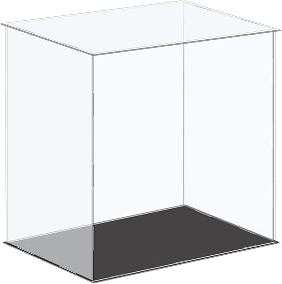 RAPAL Clear Acrylic Display Case, 8 x 8 x 10 inch Self Assemble Small Display Box Stand with Black Base, Dustproof Protection Showcase for Collectibles Memorabilia Figurines (12 x 6 x 10)-image-7
