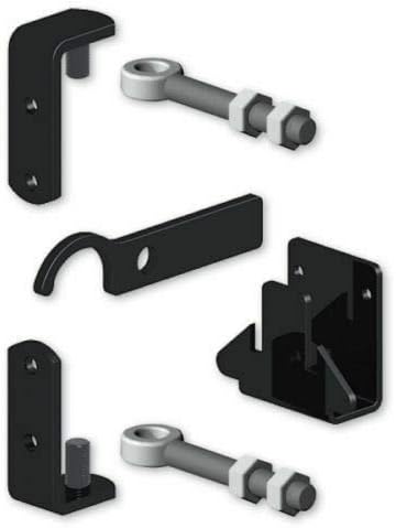 Gatemate Wrought Iron Gate Hinges Fixing Kit Galvanised and Powder Coated Black Fixings