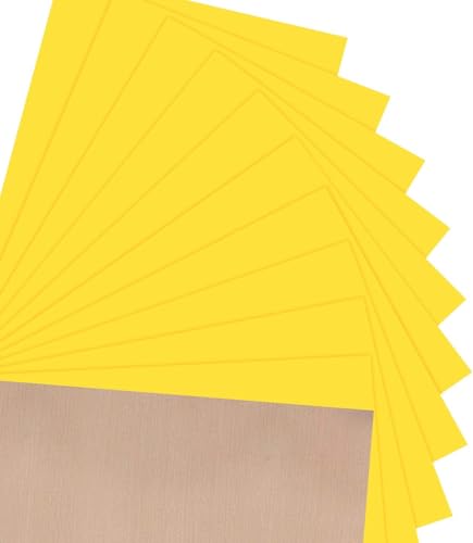 Image of JANDJPACKAGING Heat Transfer Vinyl HTV for T-Shirts 12 inchx10 inch 10 Pack Iron on Vinyl (Sun Yellow)