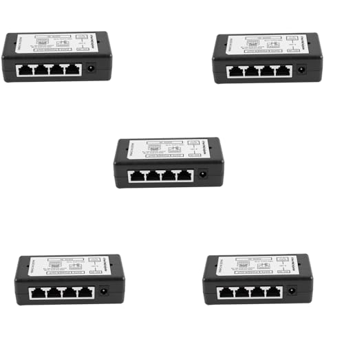 Injecteur PoE 4 ports adaptateur secteur Ethernet DC12V-48V pour caméra IP x5