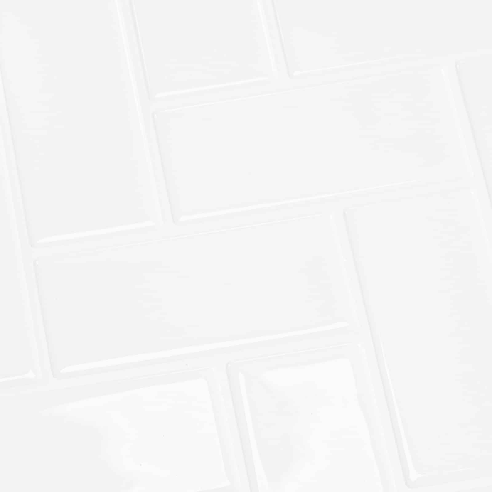 vidaXL Azulejo en espiga 20 uds. Blanco 30 x 30 cm Poliuretano y PET