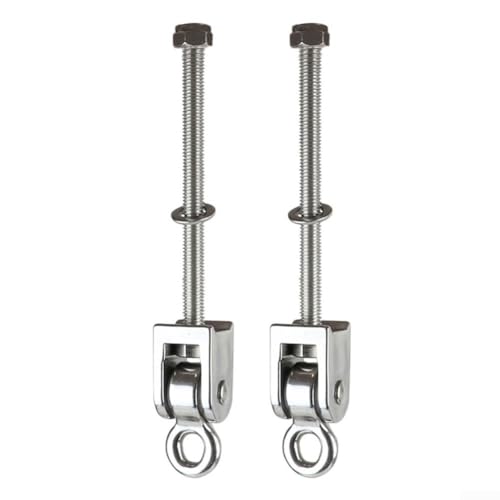 Eawfgtuw Gancio girevole in acciaio inossidabile 304 con gancio girevole a 180° e cuscinetto integrato, adatto per appendere sedie, amache e allenamento di resistenza, confezione da 2