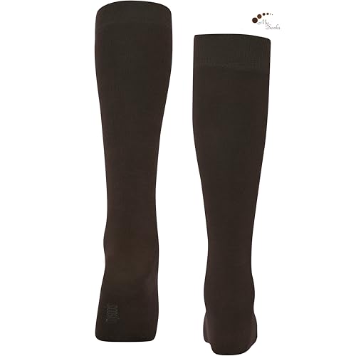 Image of Mysocks Unisex Extra Fine Combed Cotton Knee High Socks, Hand Linked Toe, Soft Latex Band