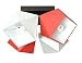Produktbild Deckenlampe | Schwarz Rot Weiß Grau | 4-flammig | Lampe 4 x E27 | 230V | Retro Design | Paris-D3 (Rot-Grau)