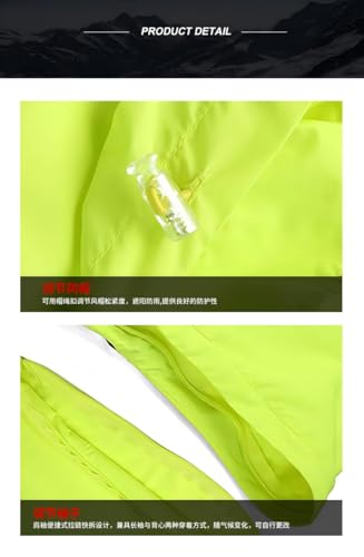 Chaqueta rompeviento para ciclismo hombre amarillo fluorescente miniatura 7