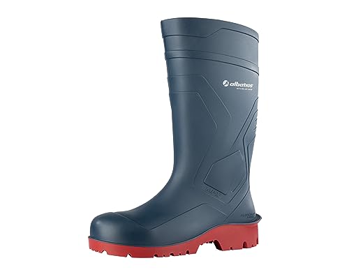 ALBATROS Arbeitsgummistiefel Protector Plus S5 – Hochwertige Arbeitsschuhe für Herren – Wasserdichte Gummistiefel mit Stahlkappe & Durchtrittschutz Blau Größe 43