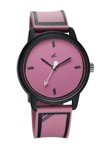 Image of Fastrack Tees Zine with Black Dial Pink Silicon Strap Watch for Unisex - 38145PP06W