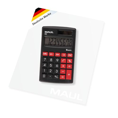 MAUL Taschenrechner klein | Solarrechner mit 8-stelligem Display | Mini...