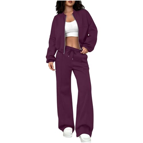 Suéter y pantalones de pierna recta para mujer en conjunto casual cómodo