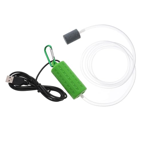 HEMOTON Mini Portable Oxygen Air Pump for Aquarium Silent Fish Tank Lightweight Durable for Outdoor Fishing Rechargeable Efficient Air Bubble Distribution